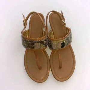 Coach  New York Animals Print Thong Sandal Sz 6.5B